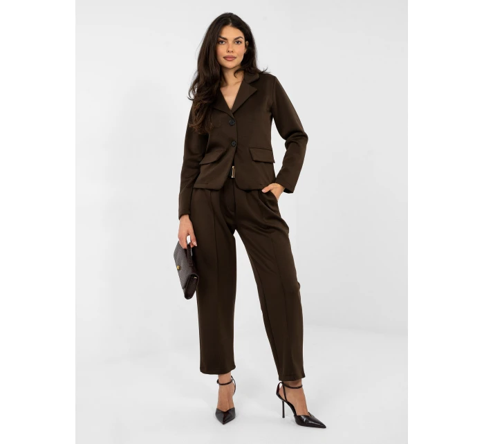 Spodnie IT SP model 21946625 ciemny brązowy - FPrice
