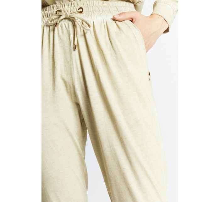 Monnari Kalhoty Dámské kalhoty s řetízkem Beige