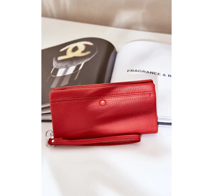 Velká Dámská Peněženka S Ražbou Eko Kůže Červená Martiel