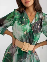 Dámské šaty 3062 4.17P černá a zelená - FPrice