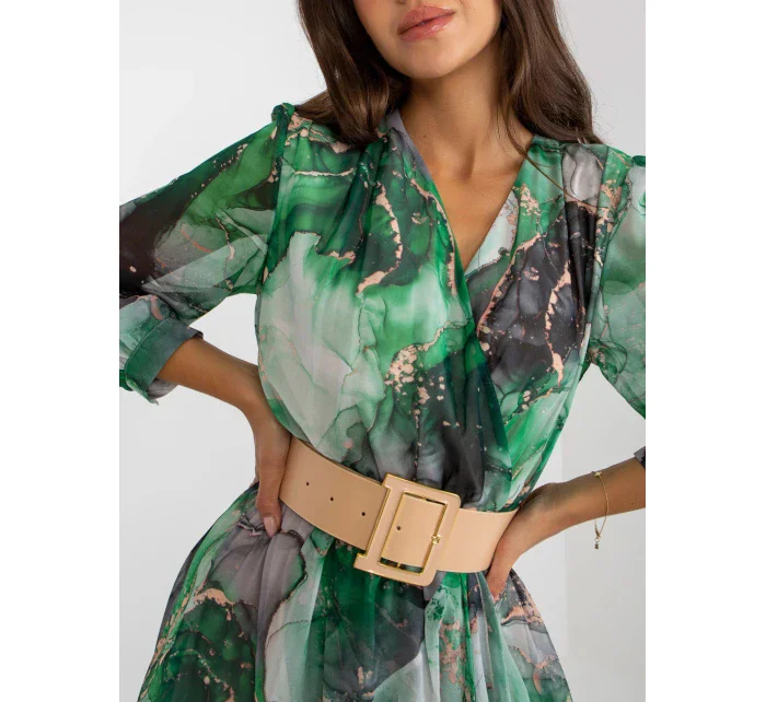 Dámské šaty 3062 4.17P černá a zelená - FPrice