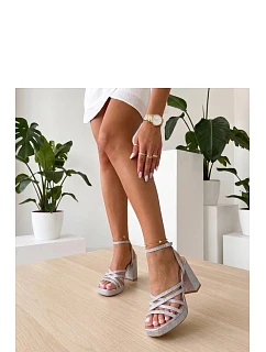 Sandály na podpatku model 228220 Solea