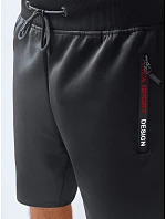 Pánské černé teplákové šortky FashionStreet SX2227 Pánské černé teplákové šortky FashionStreet SX2227