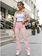 Dámské široké džíny růžové FashionStreet UY2970