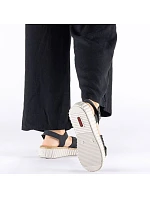 Sandały damskie na czarne na  model 22087158 - Rieker