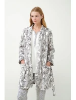 Šedý župan s potiskem model 20516642 - Vamp Šedý župan s potiskem model 20516642 - Vamp