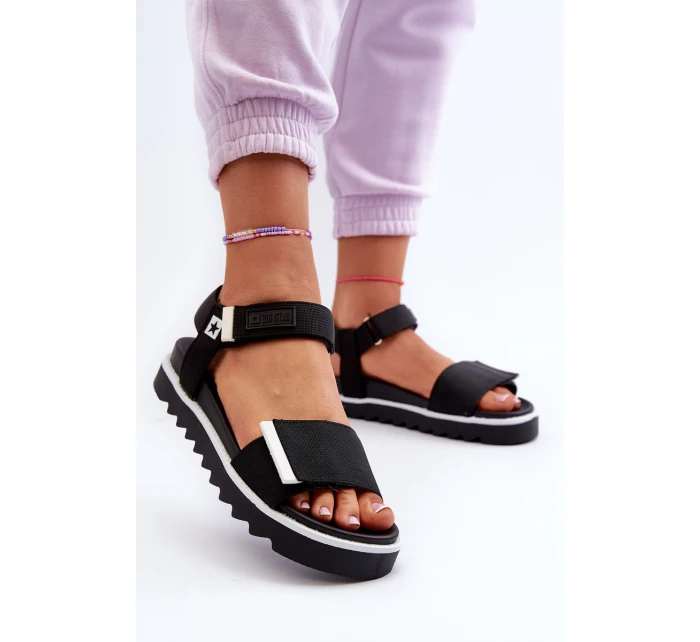 Dámské sandály na platformě Big Star NN274778 černé Dámské sandály na platformě Big Star NN274778 černé
