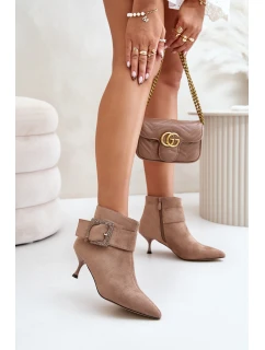 Dámské Boty Na Podpatku S Béžové model 21671092 - Boto