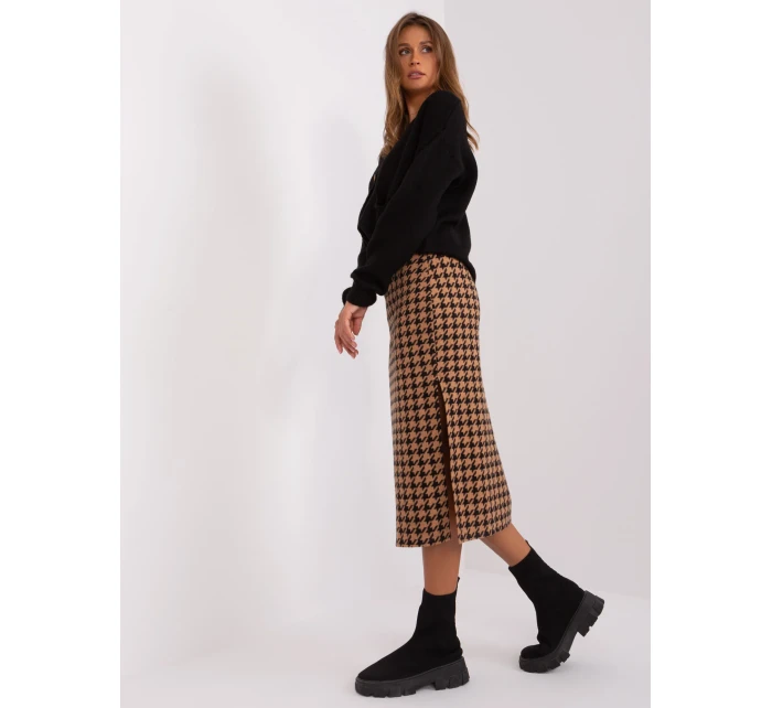 Spódnica LK SD  camelowy model 18997417 - FPrice