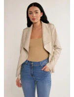 Dámská bunda  kůže  béžová  model 18549803 - Monnari