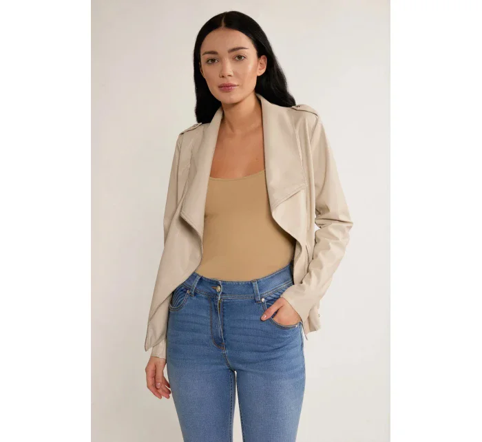 Dámská bunda  kůže  béžová  model 18549803 - Monnari