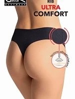 Dámské tanga SPORT STRING RIB ULTRA COMFORT Černá - Gatta
