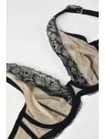 Dámská podprsenka BRALETTE Černá s béžovou  model 21264594 - MEDIOLANO