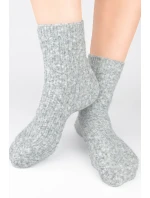 PONOŽKY BEZ TLAKU HLADKÉ S VLNOU SB133