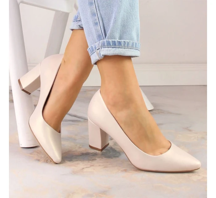 Sergio Leone W SK403C béžové perleťové lodičky na jehle Sergio Leone W SK403C béžové perleťové lodičky na jehle