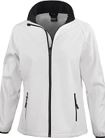 Result R 231F Dámská 2-vrstvá softshell bunda "Printable" 30.231F white/black