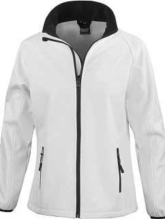 Result R 231F Dámská 2-vrstvá softshell bunda "Printable" 30.231F white/black