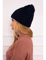 Fleecová čepice navy blue model 18750813 - K-Fashion Fleecová čepice navy blue model 18750813 - K-Fashion