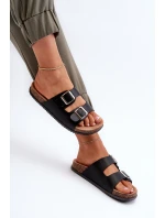 Dámské žabky s přezkami Černé model 21653006 - Boto Dámské žabky s přezkami Černé model 21653006 - Boto