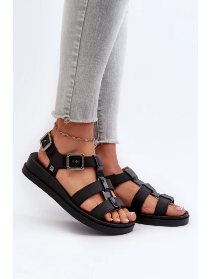 Vonné Hladké Dámské Sandály ZAXY NN285007 Černé