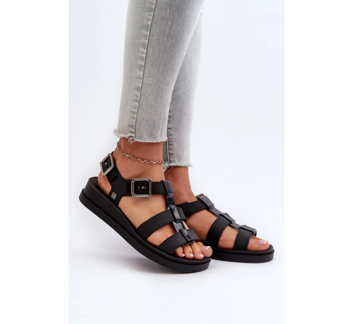 Vonné Hladké Dámské Sandály ZAXY NN285007 Černé