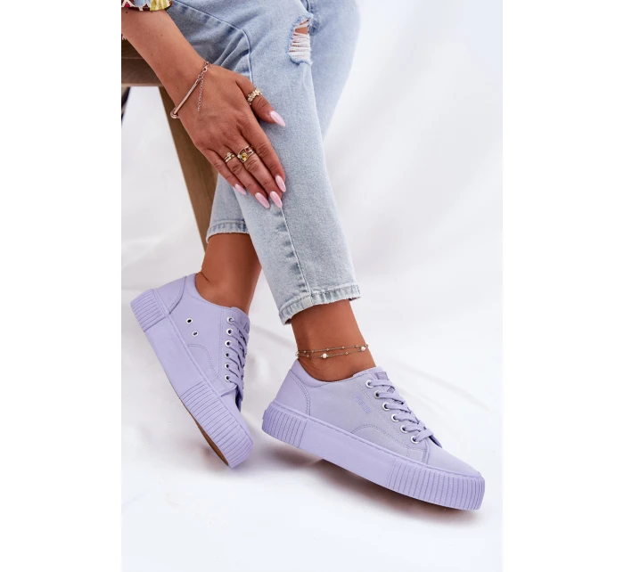 Dámské Textilní Tenisky Big Star RR274406 Fialové