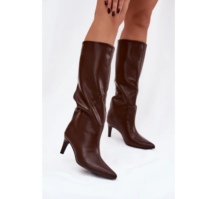 Kozačky na podpatku model 221147 Step in style Kozačky na podpatku model 221147 Step in style