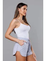 Šedé dámské sportovní šortky model 18369421 - J.STYLE Šedé dámské sportovní šortky model 18369421 - J.STYLE