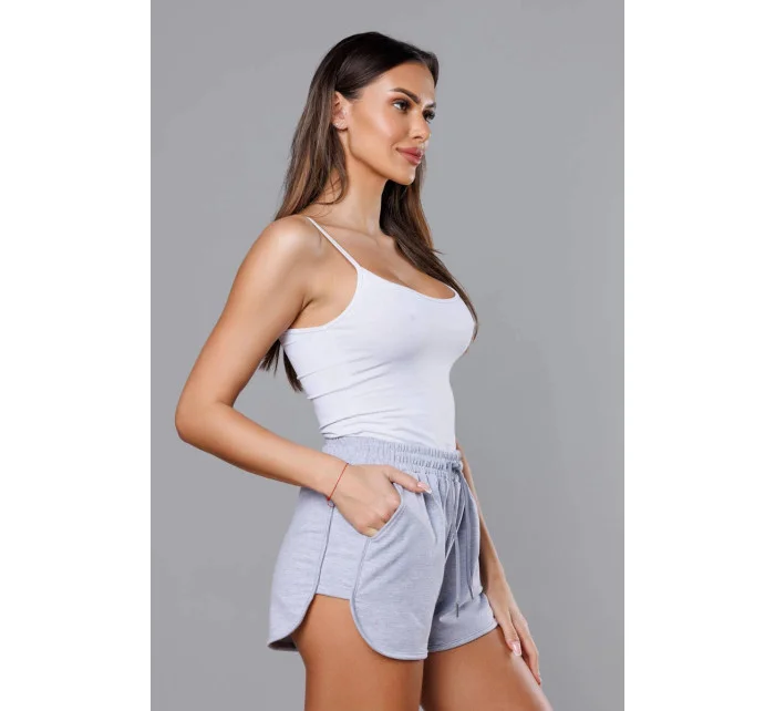Šedé dámské sportovní šortky model 18369421 - J.STYLE Šedé dámské sportovní šortky model 18369421 - J.STYLE