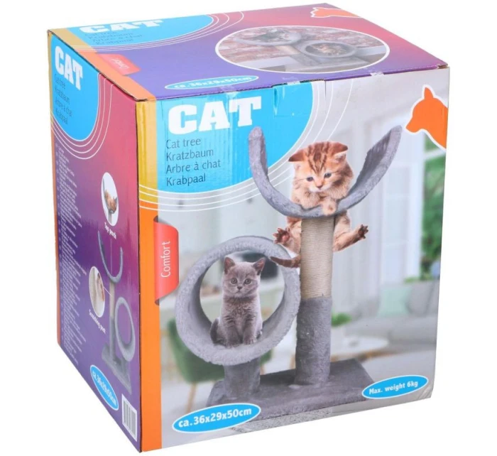 ŠKRABADLO PRO KOČKY SE DVĚMA LŮŽKY 50 CM