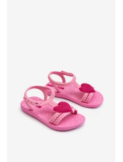 Dětské sandálky srdcem model 21658604 My First Baby růžové - Ipanema
