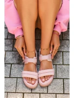 Dámské sandály na platformě Big Star NN274753 růžové Dámské sandály na platformě Big Star NN274753 růžové