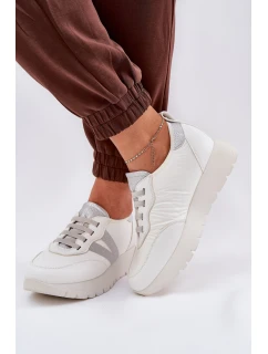 Dámské Sportovní Boty Na Platformě model 21686661 Bílé - VINCEZA