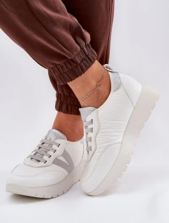 Dámské Sportovní Boty Na Platformě model 21686661 Bílé - VINCEZA