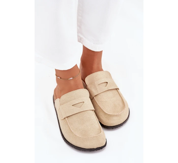 Dámské Pantofle Na Korkové Platformě Béžové model 21705555 - Boto Dámské Pantofle Na Korkové Platformě Béžové model 21705555 - Boto