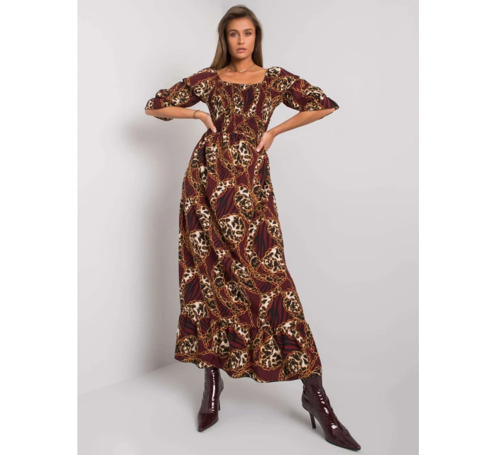 Šaty DHJ SK 13965.71P kaštanová