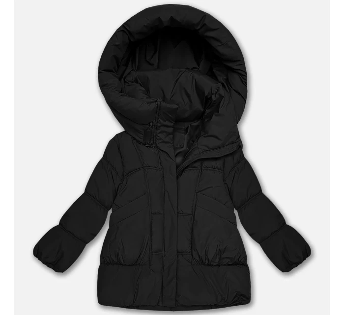 Černá péřová dámská oversize bunda S'West (B8539-1)