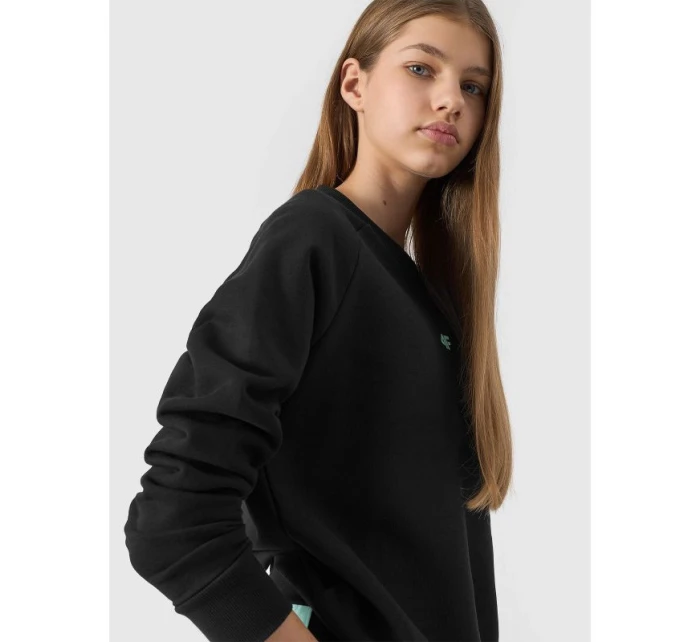 Dívčí mikina 4F Junior z organické bavlny bez kapuce