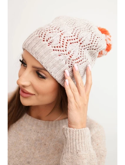 Fleecová čepice Marta K231 ecru