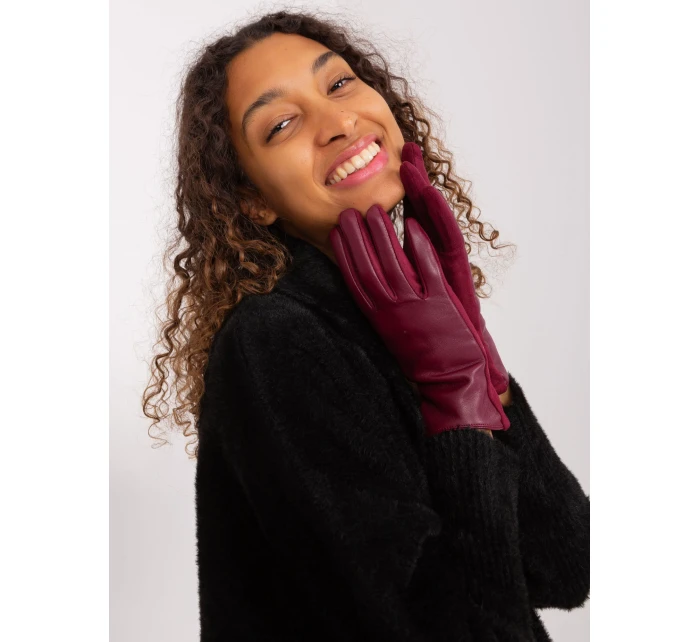 Rękawiczki AT RK model 19381436 bordowy - FPrice