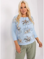 Bluzka RV BZ model 18965677 jasny niebieski - FPrice Bluzka RV BZ model 18965677 jasny niebieski - FPrice