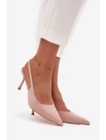 Dámské lodičky s otevřenou patou Lenira – béžové