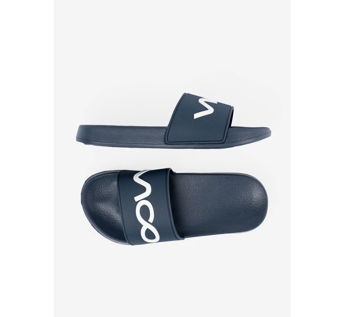 Originální tmavě modré nazouváky dámské na plochém podpatku Originální tmavě modré nazouváky dámské na plochém podpatku