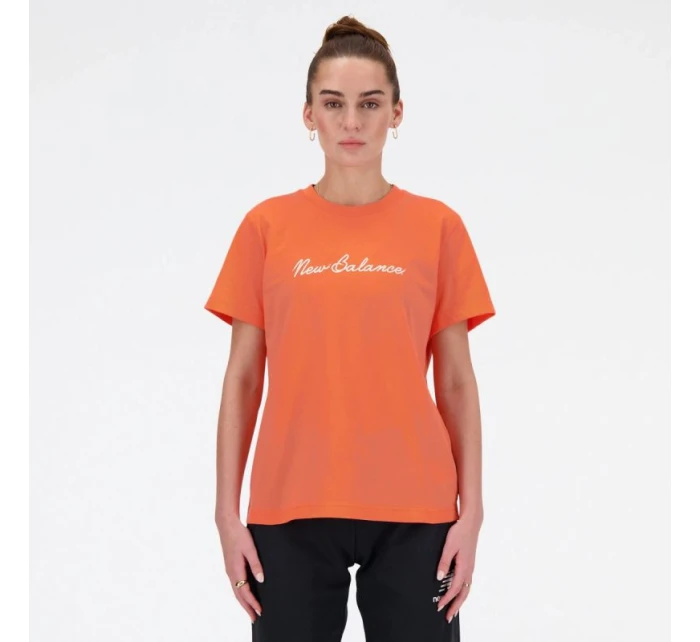 Tričko New Balance S/S Script Tee Gfr W WT41909GFR