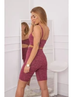 Sportovní set top + legíny růžová Sportovní set top + legíny růžová