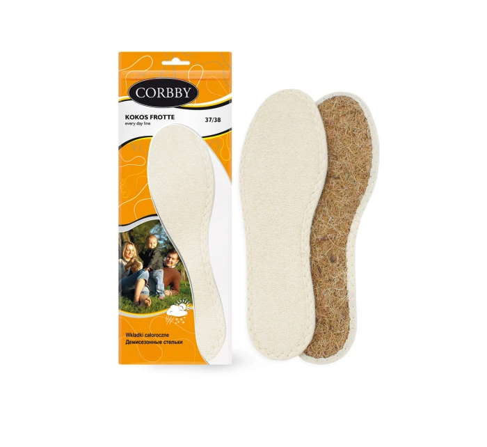 Corbby KOKOS FROTTE Całoroczne Wkładki do butów