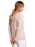 Svetr s výstřihem Bateau M511 šedý - Moe