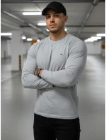 Pánské šedé tričko s dlouhým rukávem Dstreet model 21963473 - FashionStreet