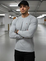 Pánské šedé tričko FashionStreet s dlouhým rukávem LX0539