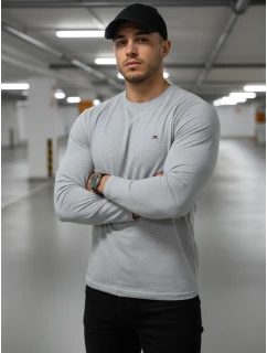 Pánské šedé tričko s dlouhým rukávem Dstreet model 21963473 - FashionStreet
